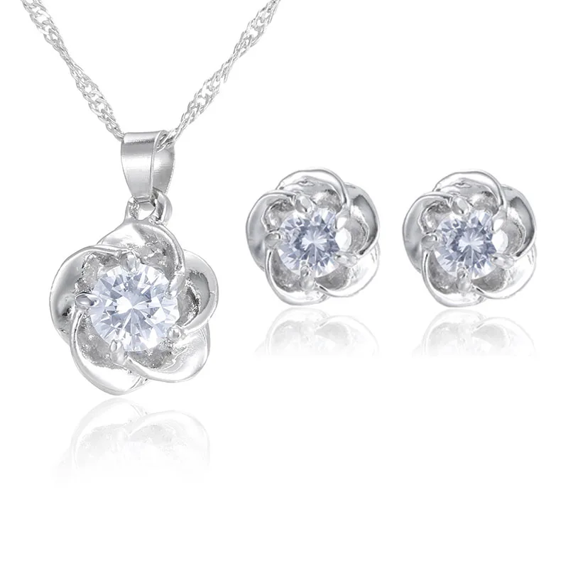 2014 модные ювелирные изделия Кулоны Ожерелья с кубическим цирконием серьги