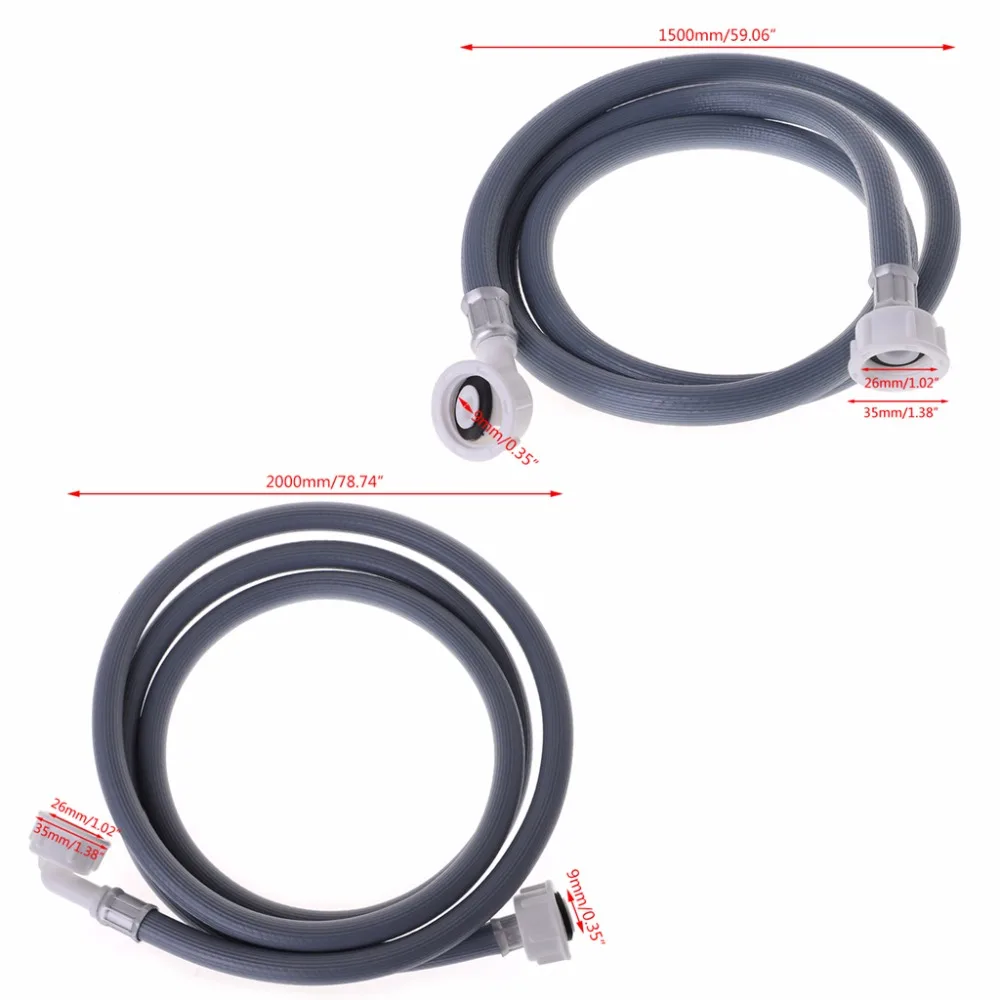 Washing Machine Dishwasher Inlet Pipe Water Feed Fill Hose With 90 Degree Bend |