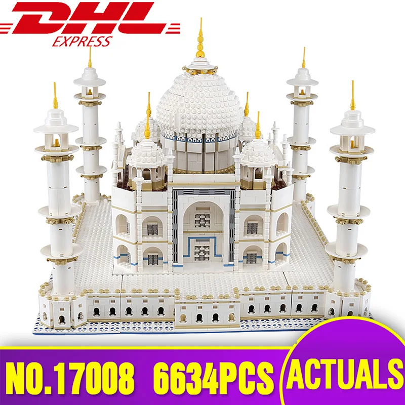 DHL 17008 строительные игрушки серии 10189 Tai модель Тадж-махала Строительный набор кирпичные блоки образовательные игрушки для детей забавная модель в подарок