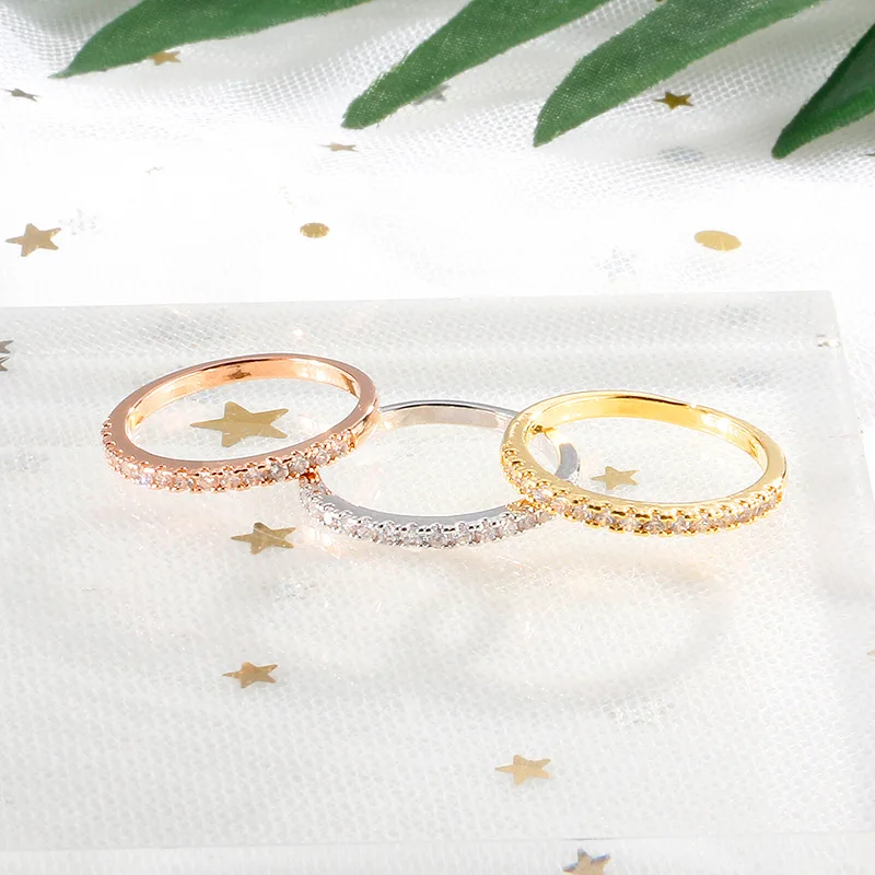 

Floralbride Crystal Fashion Girls Women Cubic Zirconia Band CZ Finger Ring Jewelry Wedding Party Ring Bridal Engagement Ring