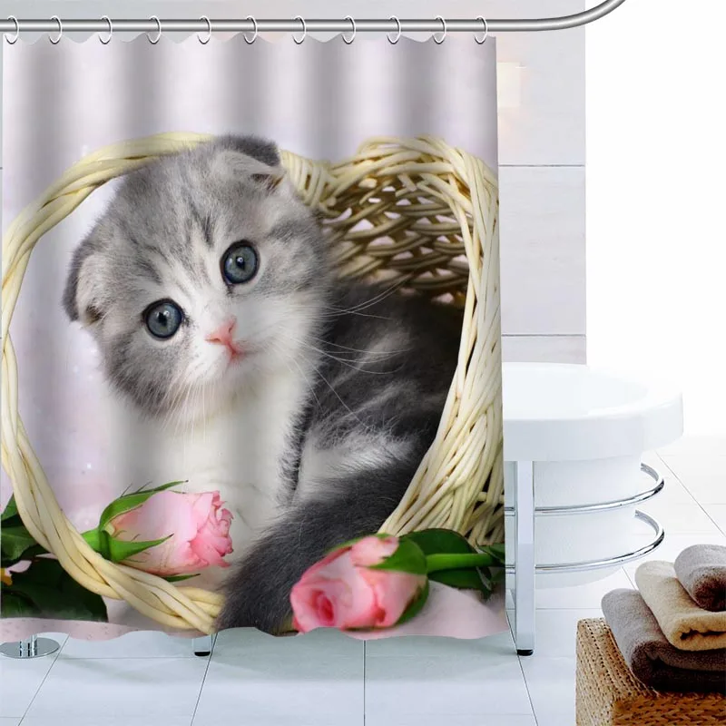 Современная шотландская Складная занавеска для душа декоративная