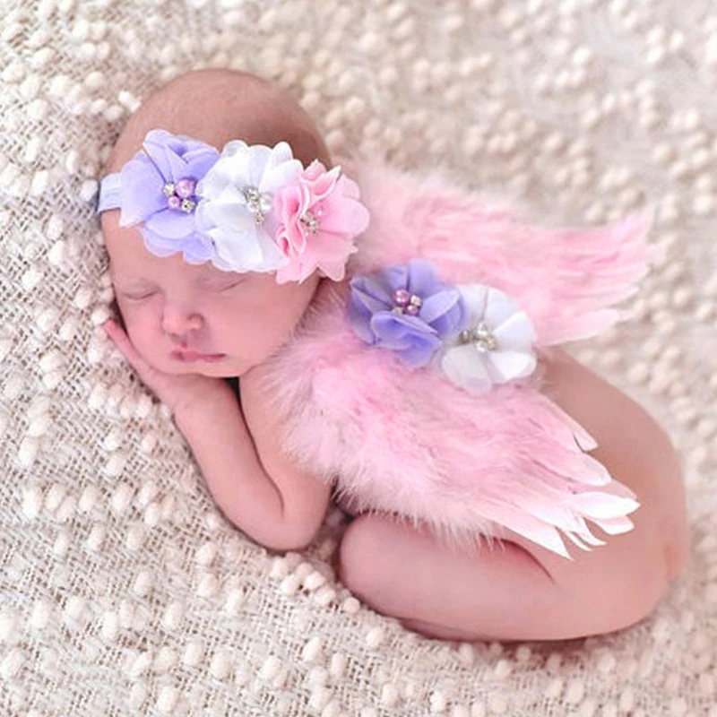 

Аксессуары для фотографирования новорожденных с крыльями ангела, детский наряд для фотосессии ручной работы для детей; Костюмы для младенц...