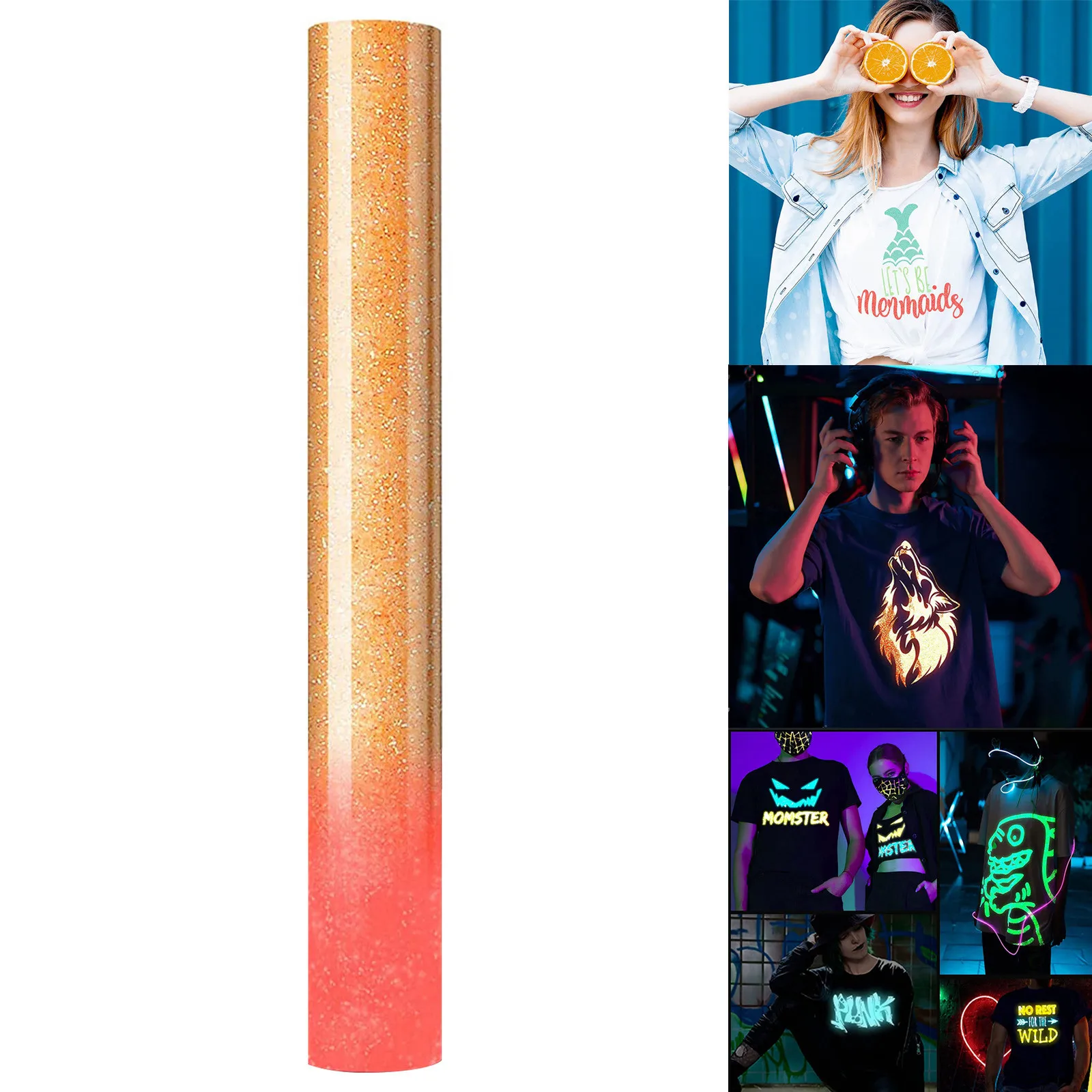 1 рулон декоративных пленок 25*30 5 см градиентные блестки теплопередающая