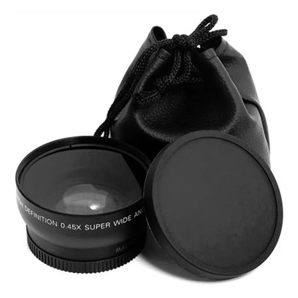 

1set Professional 52MM 0.45x Wide Angle Macro Lens for Nikon D3200 D3100 D5200 D5100 Black Super Wide Angle