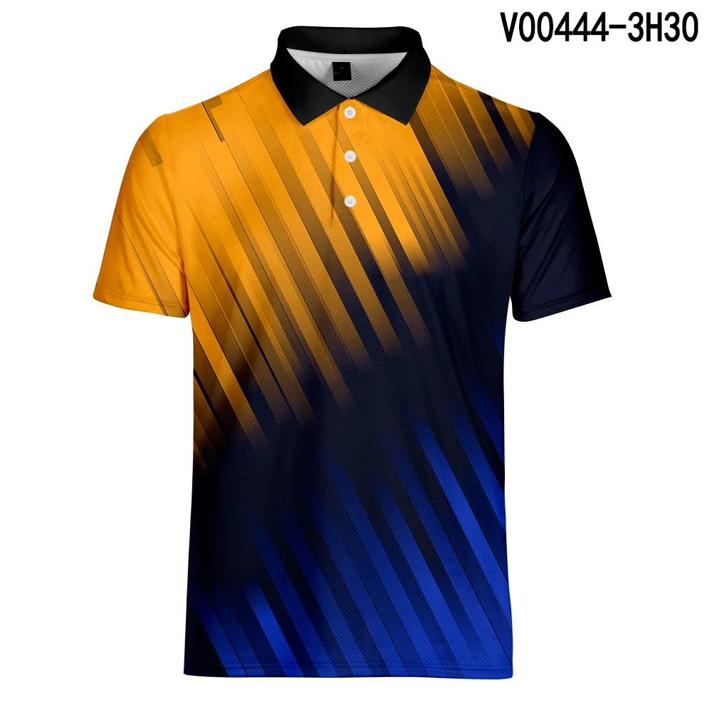 V00444 WAMNI Tennis Fashion Polo 3D рубашка Спортивная рубашка с отворотами плюс размер брендовые футболки-поло одежда футболки Топы Прямая поставка - Цвет: V00444
