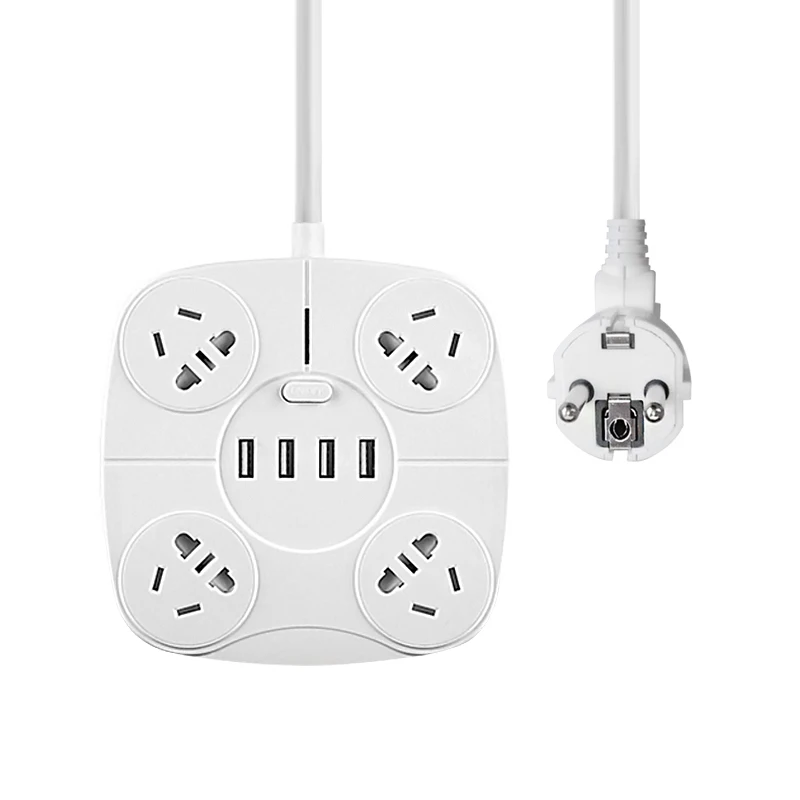 Новый протектор для экрана сенсорного Мощность полосы 4USB быстрой зарядки