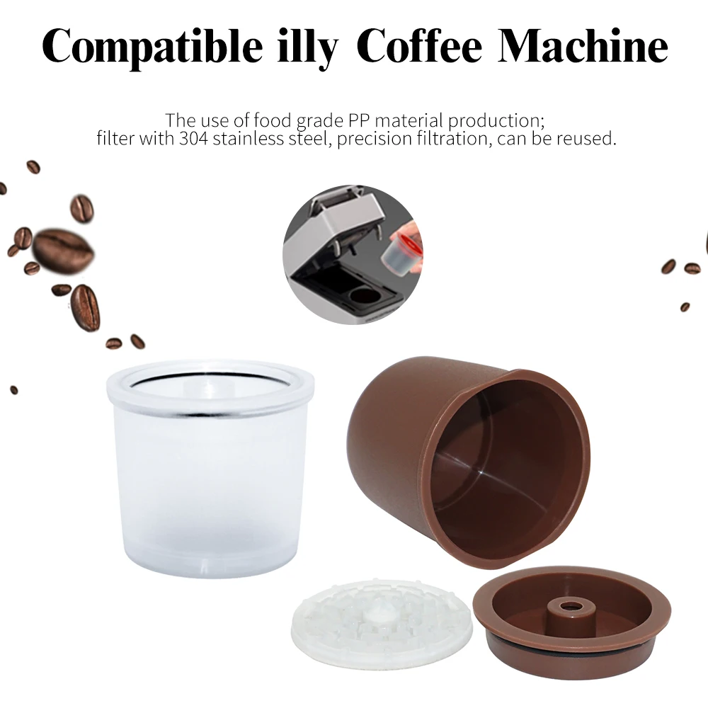 Многоразового использования Пластик Кофе капсулы для illy кофемашина с 1Pc