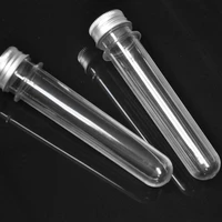 25pcs 40ml wholesale plastic transparent test tubes with aluminum cap bottles 14cm school supplies lab equipments 140x25mm