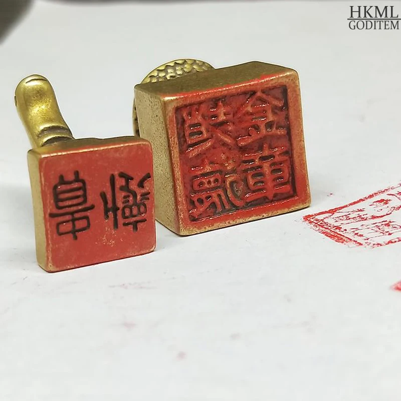 

HKML Brass tortoise seal statuette Han Dynasty brass mother and son tortoise seal literati's private seal, decoration study desk