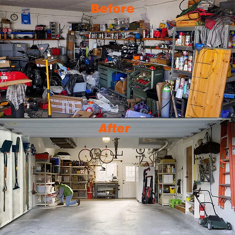 

10 PACK Garage Hooks, Garage Storage Hooks, Utility Tool Hangers and Wall Mount Garage Hooks for Organizing Ladder Retail