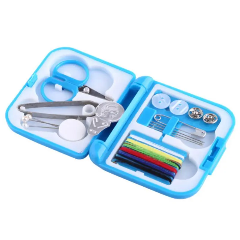 1set Portable Sewing Box Needle Threads Set Storage for Home Travel Scissor Thimble Buttons Pins Tools | Дом и сад