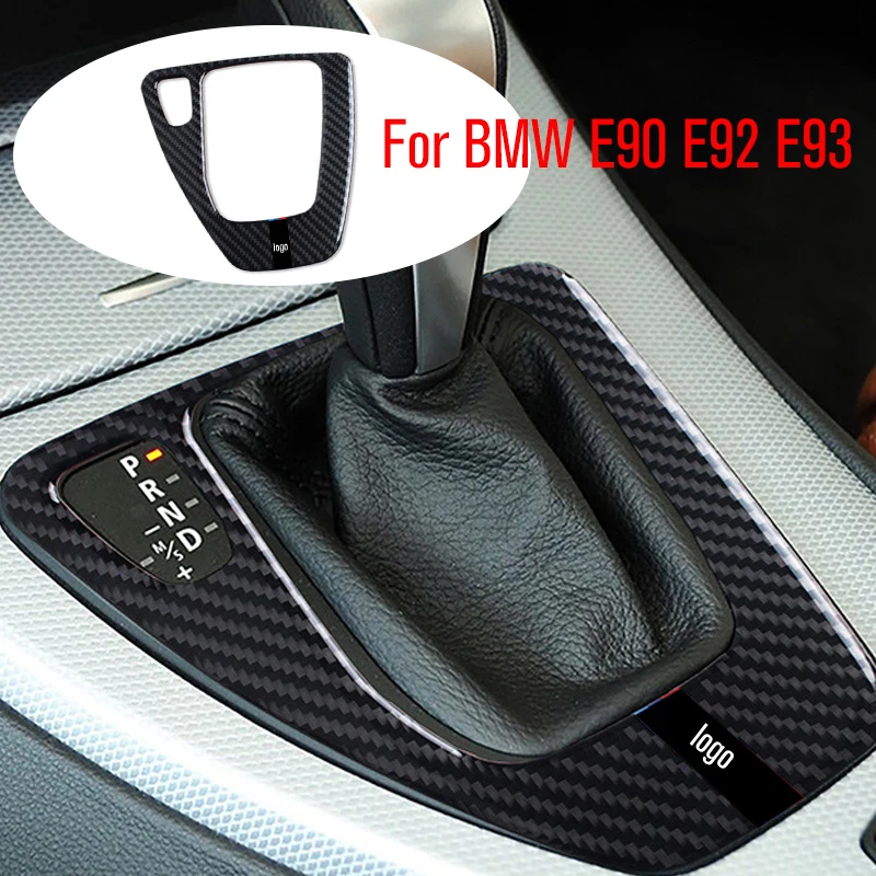 

Carbon Fiber For BMW E90 E92 E93 Interior Gear Shift Control Panel Cover Sticker Car Styling 3 Series Accessories
