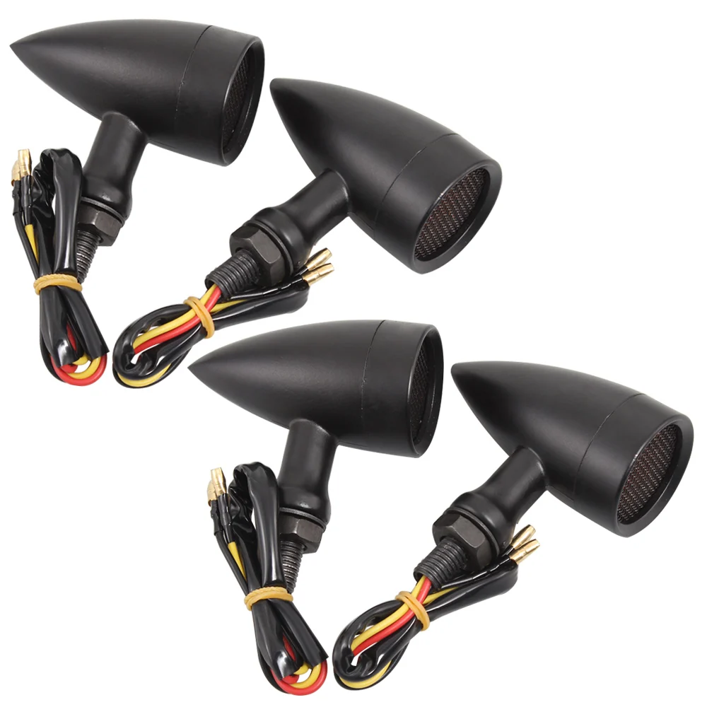 Сигналы поворота для мотоцикла стоп-сигналы в черную ретро-сетку поворотник