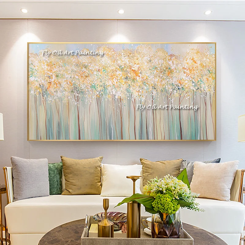 100% бирюза ручной работы настенный художественный холст абстрактная живопись