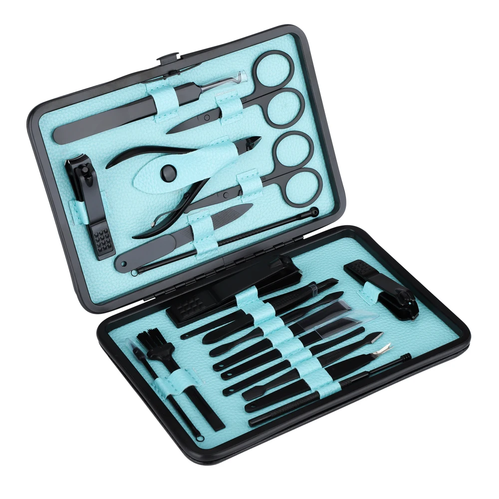 20 шт./компл. Набор для маникюра и педикюра из нержавеющей стали пилка кутикулы