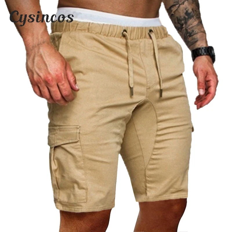 CYSINCOS 2020 шорты Карго мужские хлопковые свободные рабочие повседневные брюки