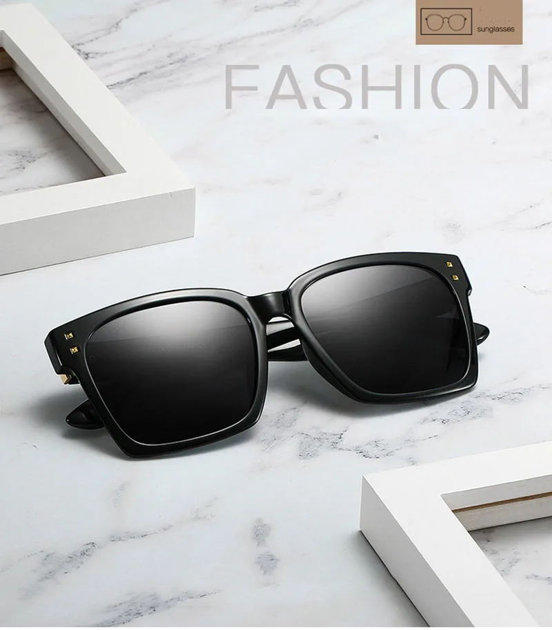 

Ladies Polarized Sunglasses Fashion Mi Stud Trend Sunglasses Men TR Ultra Light Polarized Retro Glasses