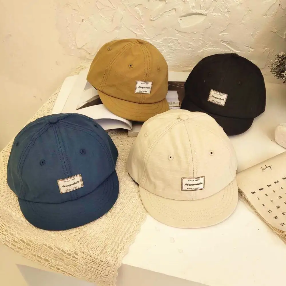 Бейсболка с коротким козырьком в стиле хип хоп Повседневная плоским хлопковая