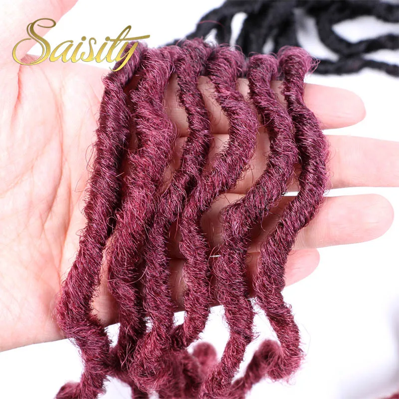 Синтетические Ombre Faux locs кудряшки для наращивания Saisity 18 дюймов вязанные крючком косички для наращивания волос 24 пряди