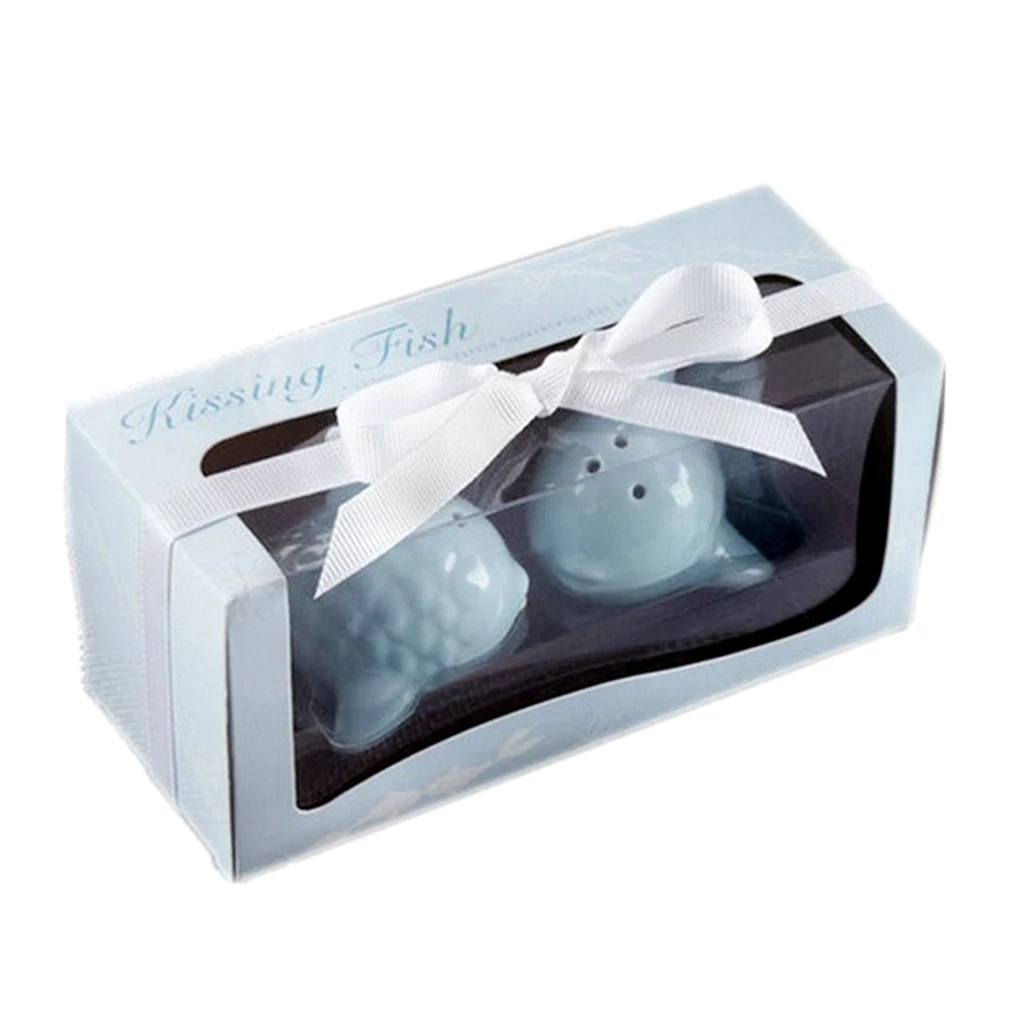 Комплект из 2 предметов рыба-Форма Керамика Солонка и перечница с дырочками