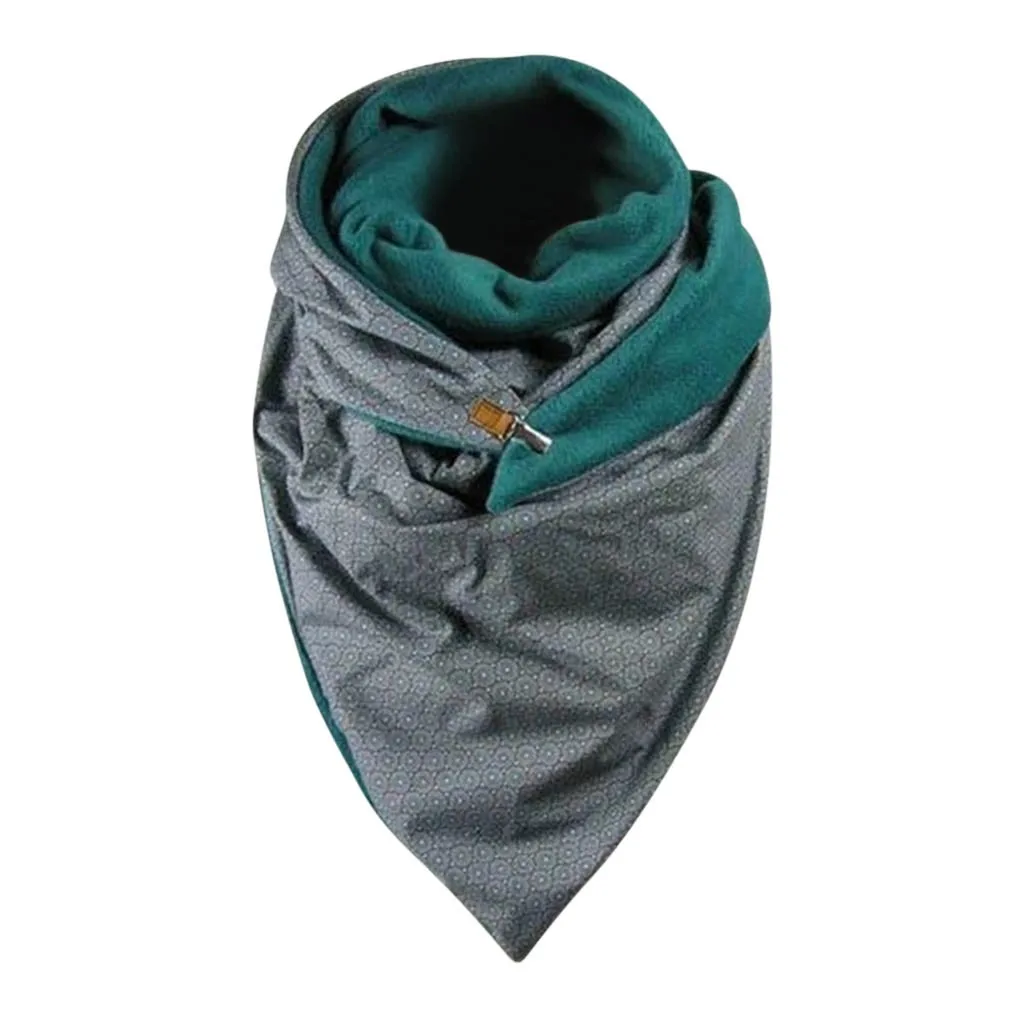 

Fashion Comfortable Women Autumn Winter Printing Button Soft Wrap Casual Daily Warm Scarves Shawls bufandas invierno mujer #58
