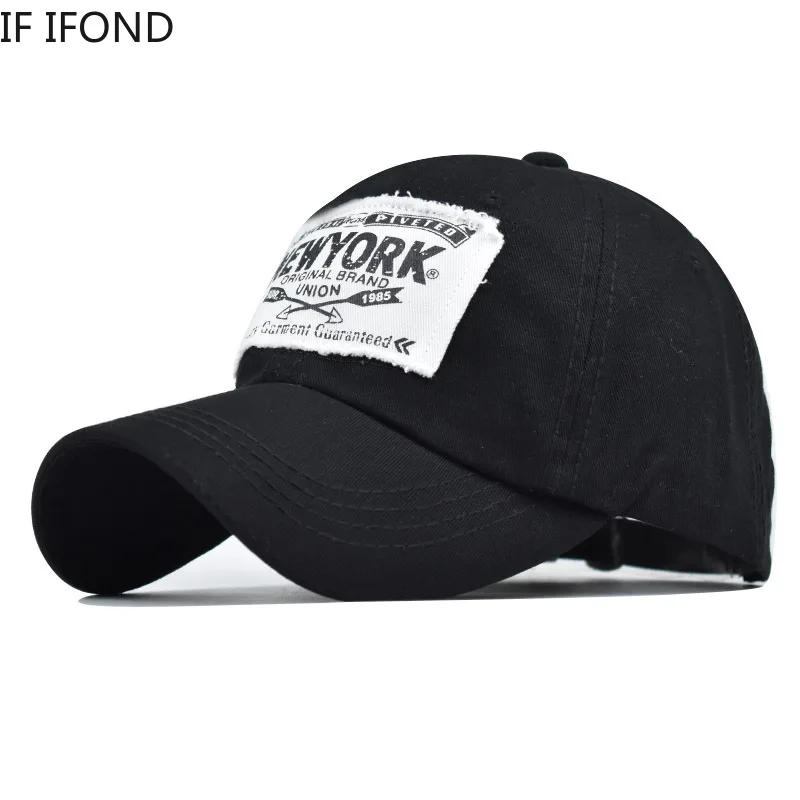 Vintage washed 100% cotton baseball cap for women men dad hat NEW YORK Letter snapback | Аксессуары для одежды