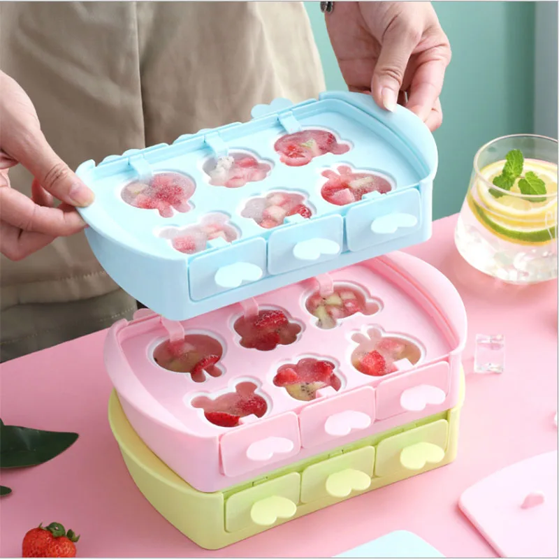 

1 Pcs Cartoon Homemade Popsicle Mold DIY Homemade Ice Cream Molds Silicone Ice Cream Mold Children DIY Ice Box Maker Mould