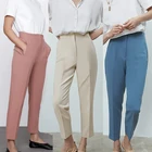 Брюки Za 2021 Весна Новые повседневные шикарные женские брюки модные брюки с высокой талией офисные уличные женские брюки