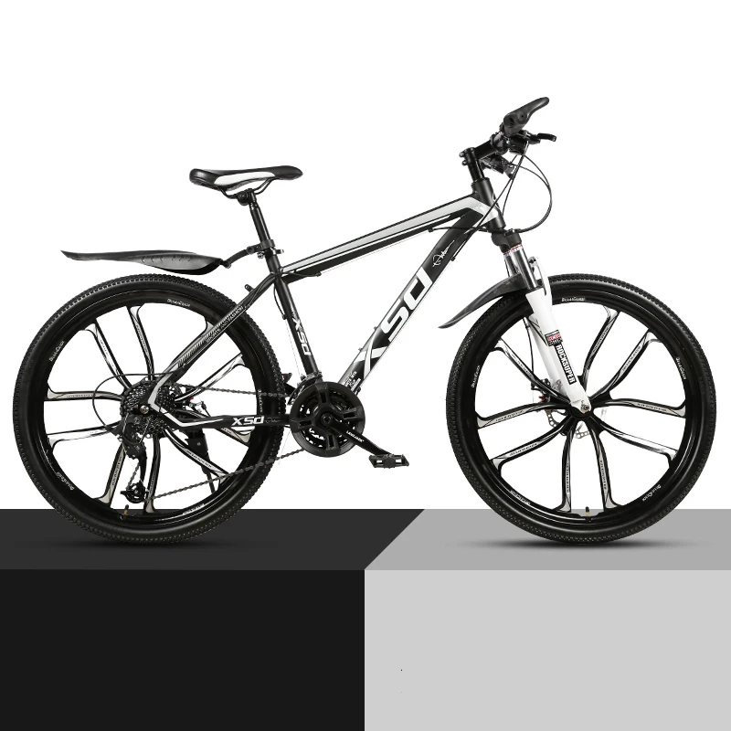 Billig 26-zoll 21/24/27/30 Geschwindigkeit Berg Fahrrad Schock Absorption Geschwindigkeit Ändern Mechanische Scheiben Bremse StudentAdult Zehn Messer Rad Fahrrad