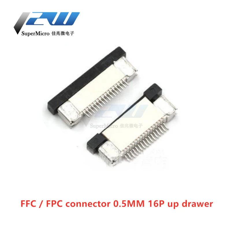 10 шт./лот соединитель FPC FFC 0 5 мм/1 мм кабель Плоский PCB SMT ZIF 4 6 7 8 12 16 18 20 26 28 30 32 36 40 50 54