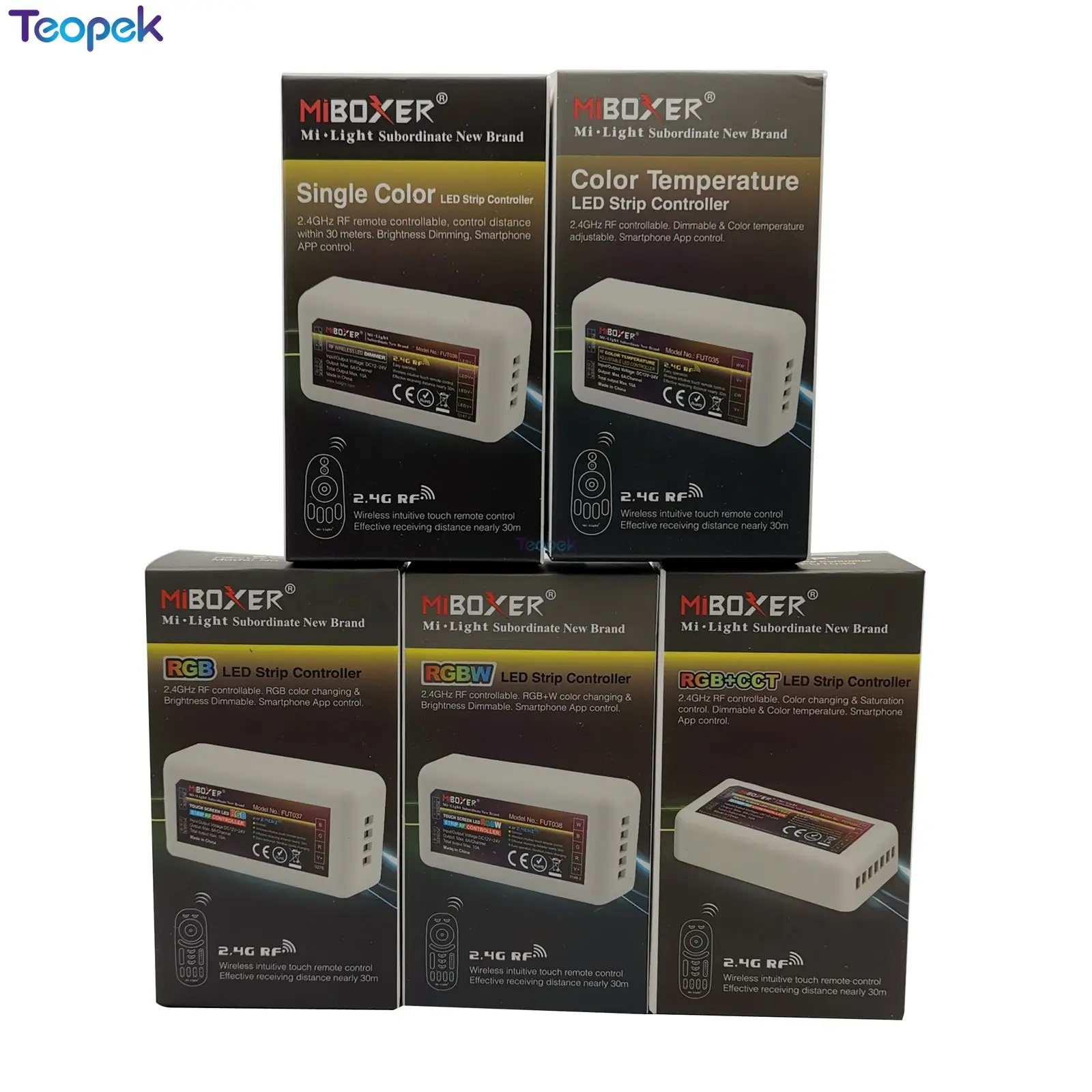 Беспроводной Одноцветный регулятор света Miboxer 2 4G RF CCT RGB RGBW + FUT035 FUT036 FUT037 FUT038 FUT039
