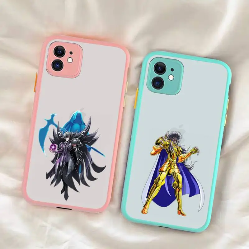 

Yinuoda Saint Seiya Phone Case for iPhone X XR XS 7 8 Plus 11 12 13 pro MAX 13mini Translucent Matte Shockproof Case