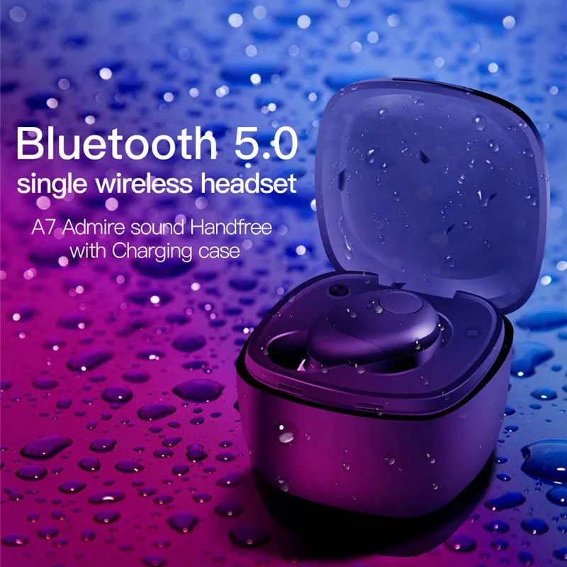 A7 одиночные Беспроводные стерео Bluetooth наушники с микрофоном универсальные