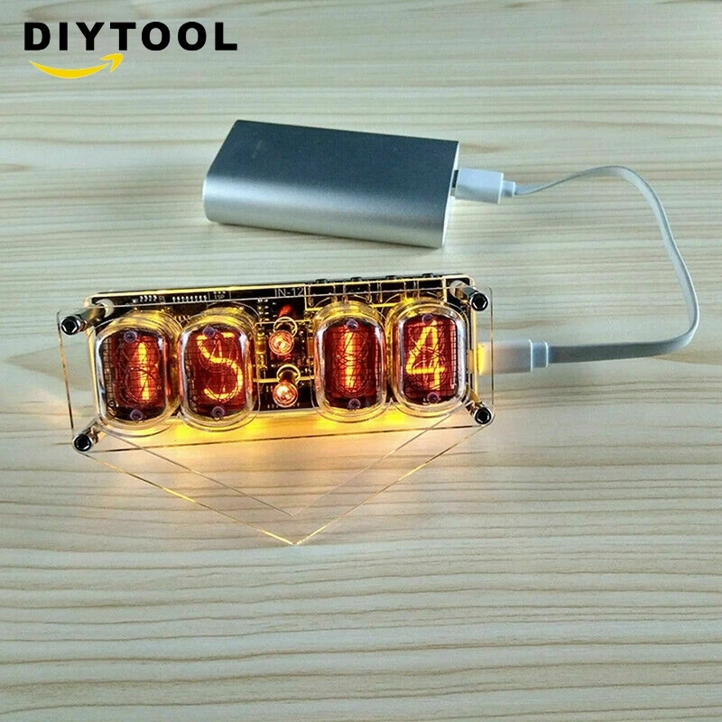 4-битные светящиеся трубчатые часы Красочные IN-12A IN-12B DS3231 Nixie светодиодная