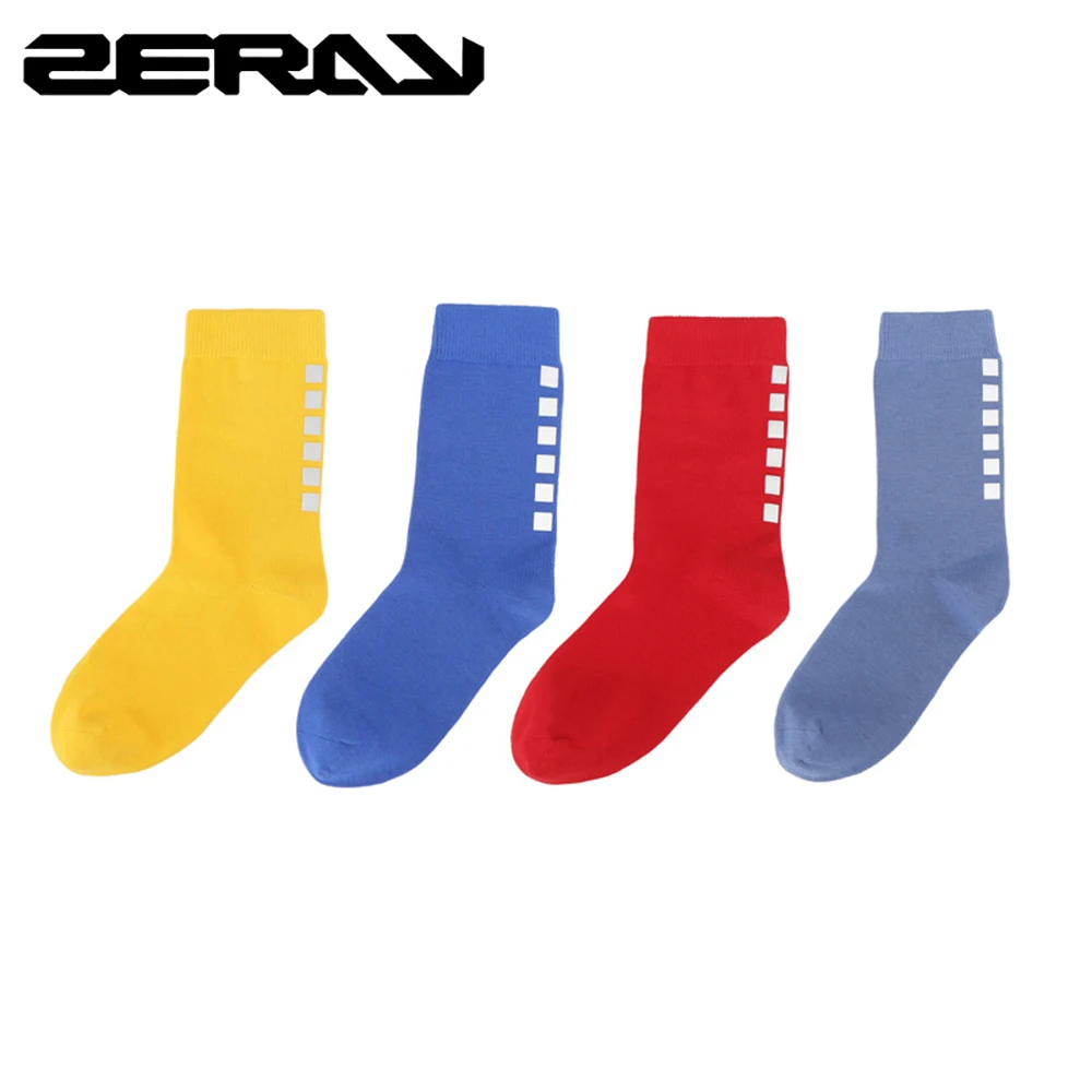 ZERAY/летние однотонные носки для верховой езды с отражающим блоком велосипедные