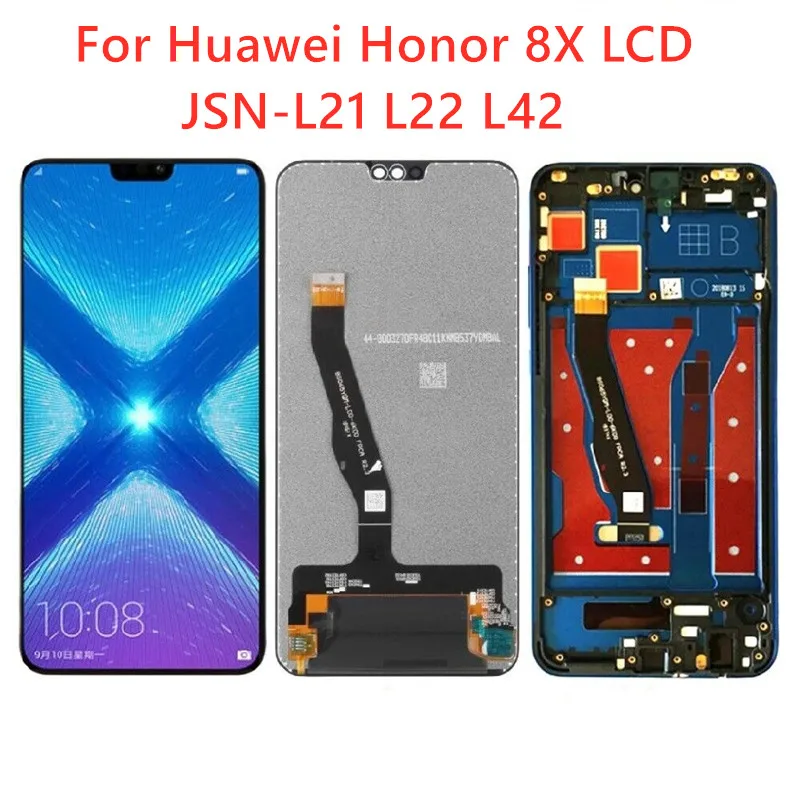 

100% протестированный Оригинальный сенсорный ЖК-экран Huawei Honor 8X, дигитайзер для замены + Бесплатный чехол для телефона и закаленное стекло
