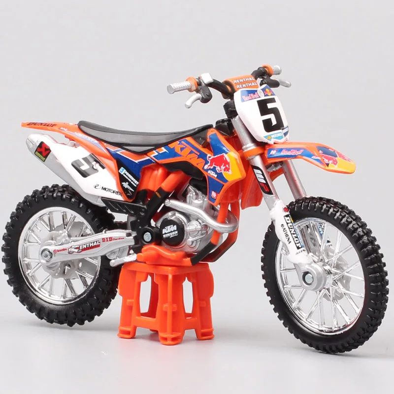 1:18 весы мини Bburago KTM 450 SX-F SXF № 5 Райан данжи redbull гонки moto крест enduro moto rcycle литья под давлением модель moto грязи игрушечный мотоцикл для детей коллекции
