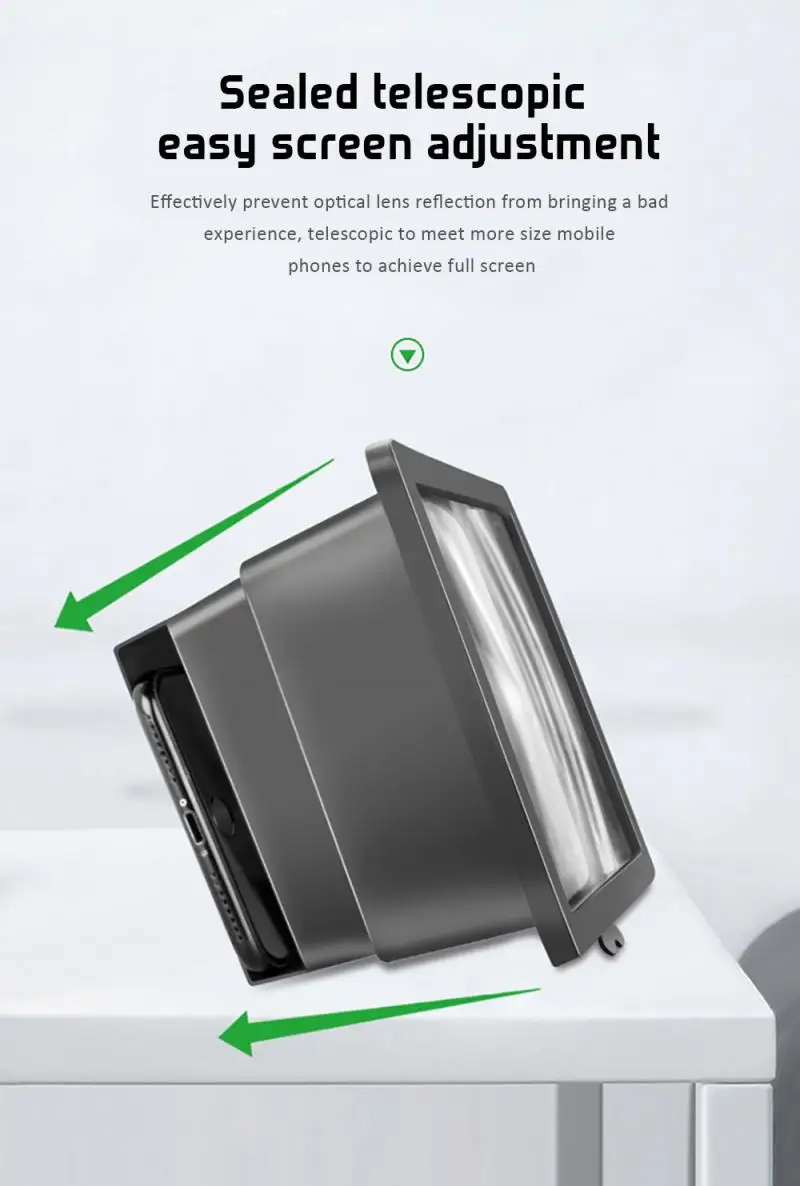 Увеличительное стекло для мобильного телефона с 3D экраном складной кронштейн