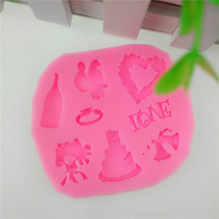 Рождественские животные любовь птица цветок колокольчик 3D силиконовые