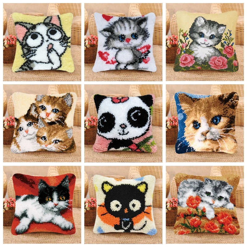 

Pualqi ковер Вышивка Подушка Серия животных защелка крючок ковер наборы 3D смрнк мультяшный шерстяной ковер вышивка защелка для самостоятельн...