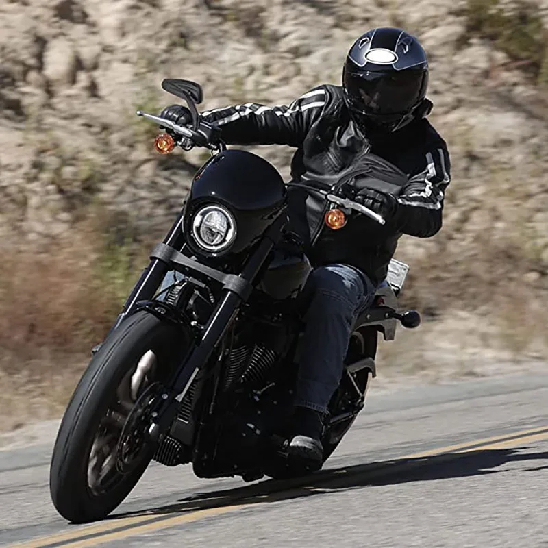 Мотоциклетные огнестойкие хромированные/черные боковые зеркала для Harley Davidson