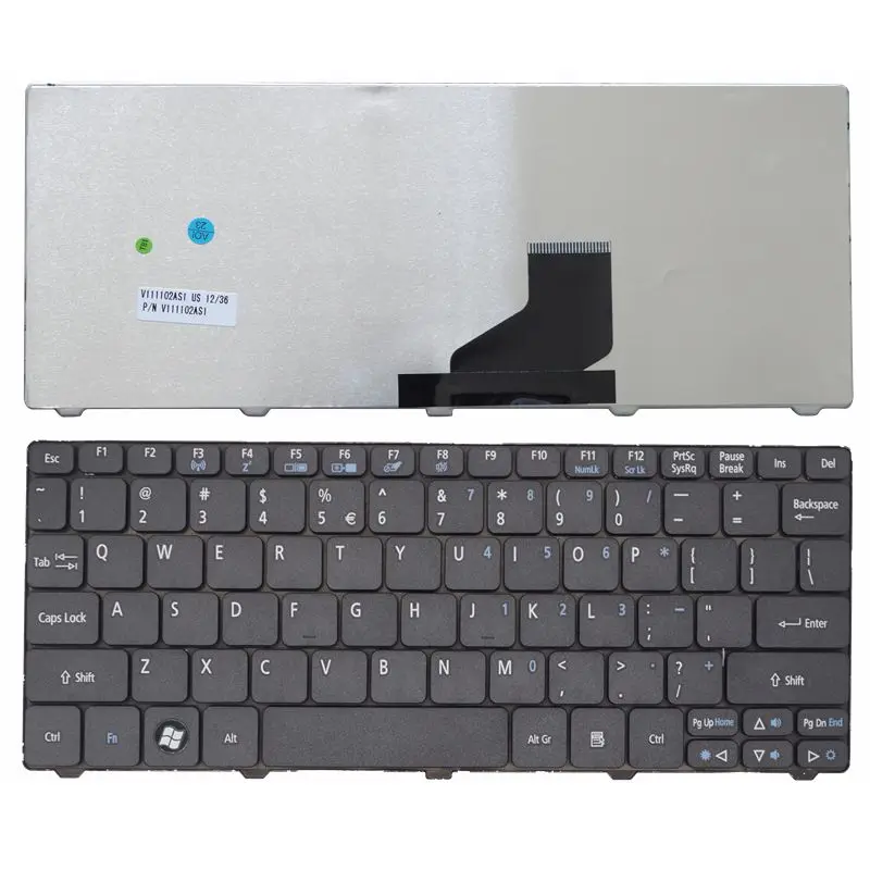 Клавиатура для ноутбуков Acer черная клавиатура Aspire One D255 D257 AOD257 D260 D270 521 532H 533 AO521 AO533