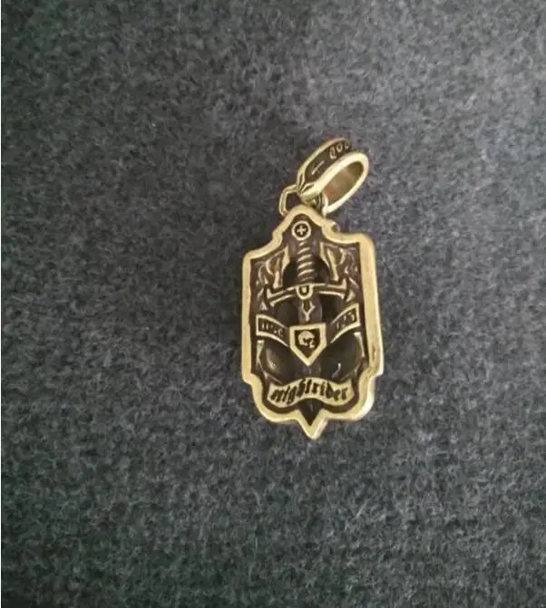 Медная статуя китайская коллекция Орхидея латунь голова льва подвеска