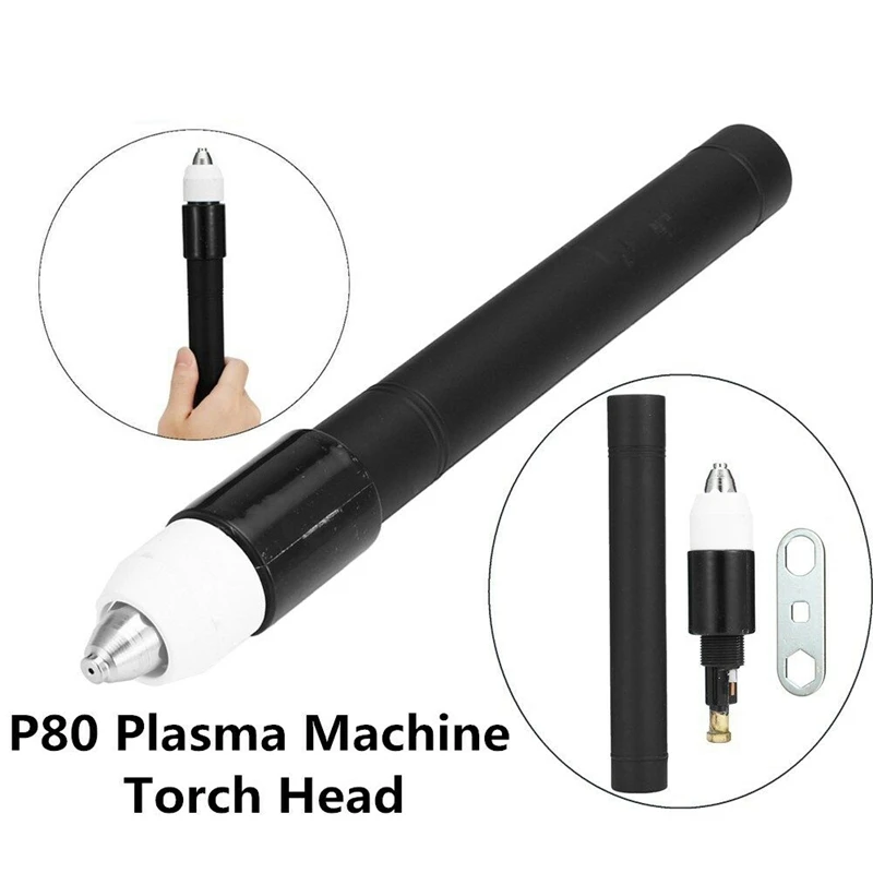 

1 Pcs P80 Plasma Machine Cutting Cutter Torch Head Body & 1 Set P80 Air Plasma Nozzle 1.1mm Plasma Cutting Machine Torch