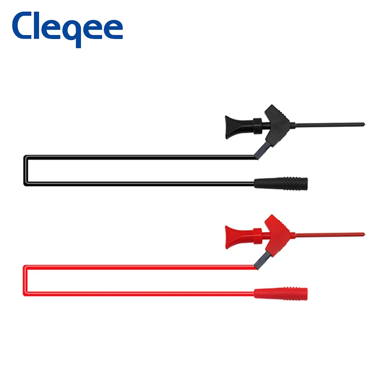 Cleqee P1511B 2 шт. SMD IC тестовый зажим с крючком зонд внутренний пружинный силиконовый
