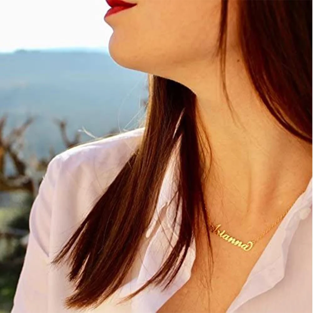 Индивидуальное золотое розовое серебряное ожерелье ручной работы из