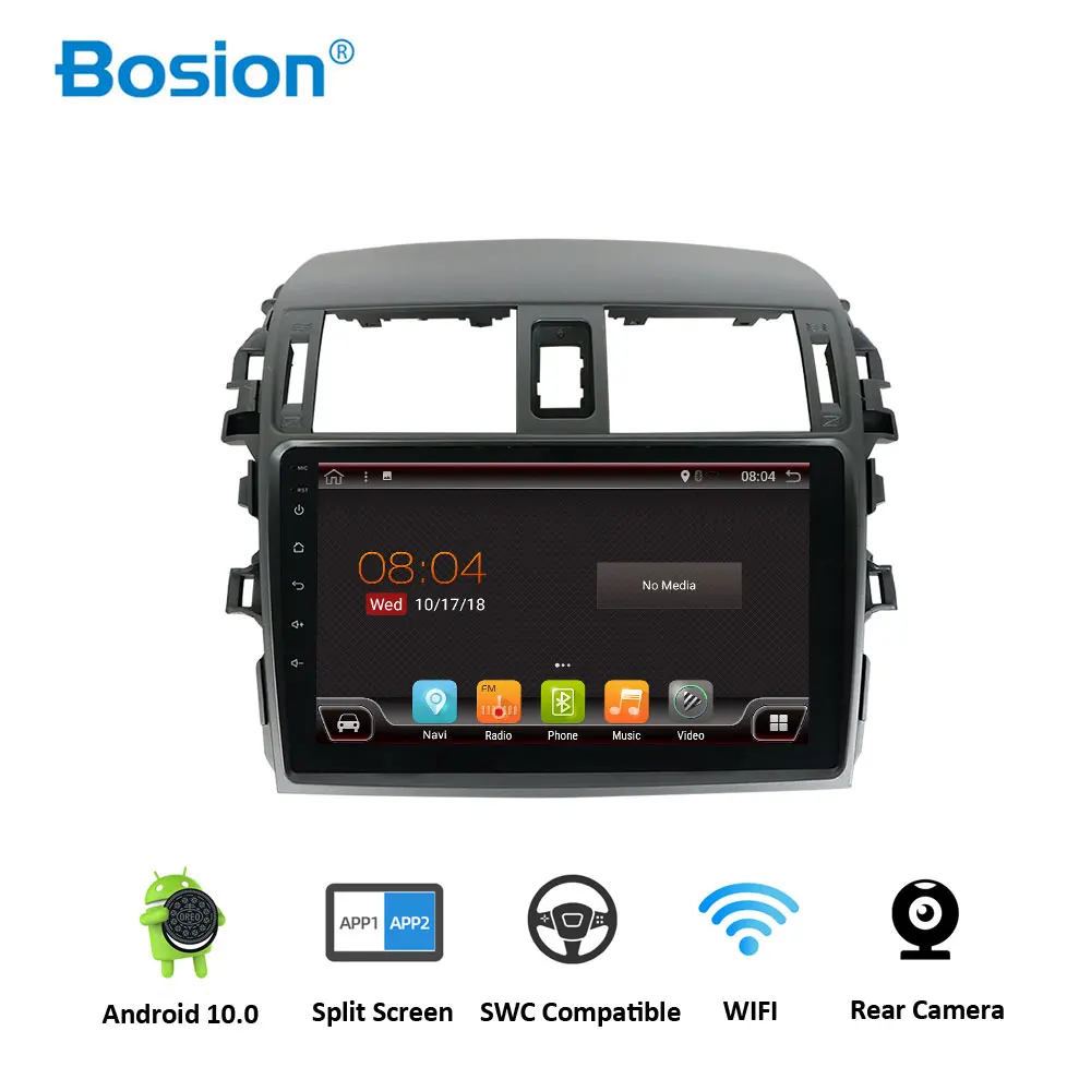 Bosion android 10 0 автомобильный dvd gps навигация для Toyota corolla 2007 2008 2009 2010 2011 Автомобильный