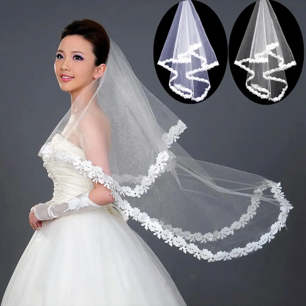 Свадебная фата 1 5 м однослойная кружевная свадебная короткие свадебные