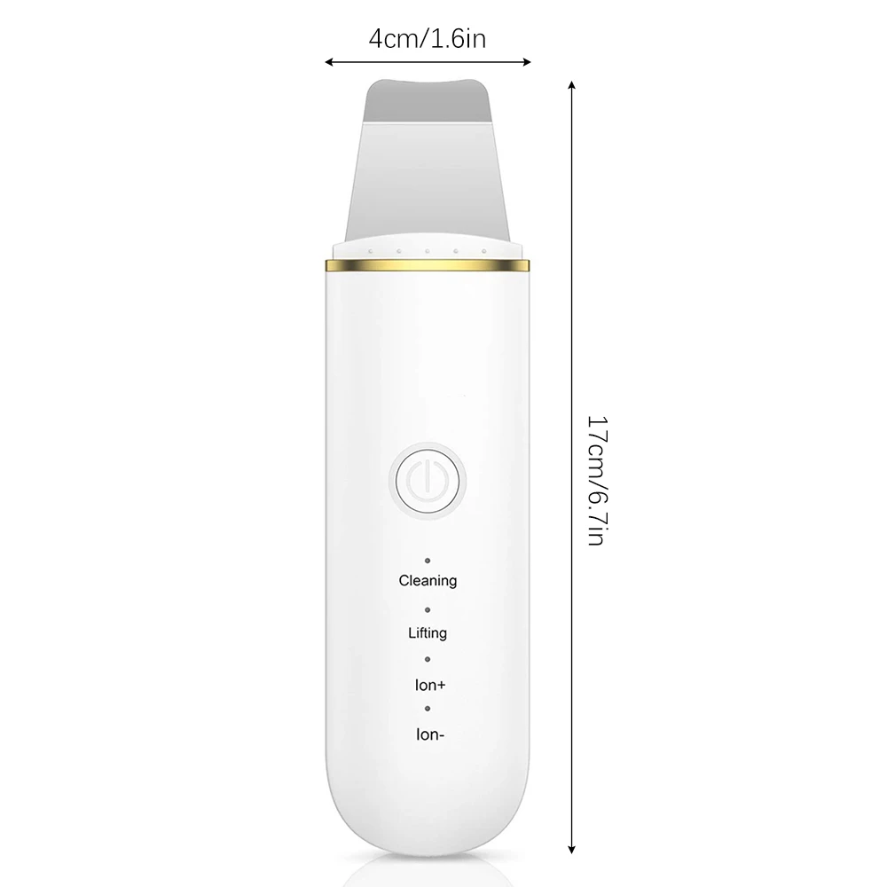 

Ultrasonic Skin Scrubber Vibration Face Spatula Blackhead Remover Facial Scrubber Shovel Clean Cavitation Peeling Facial Lifting