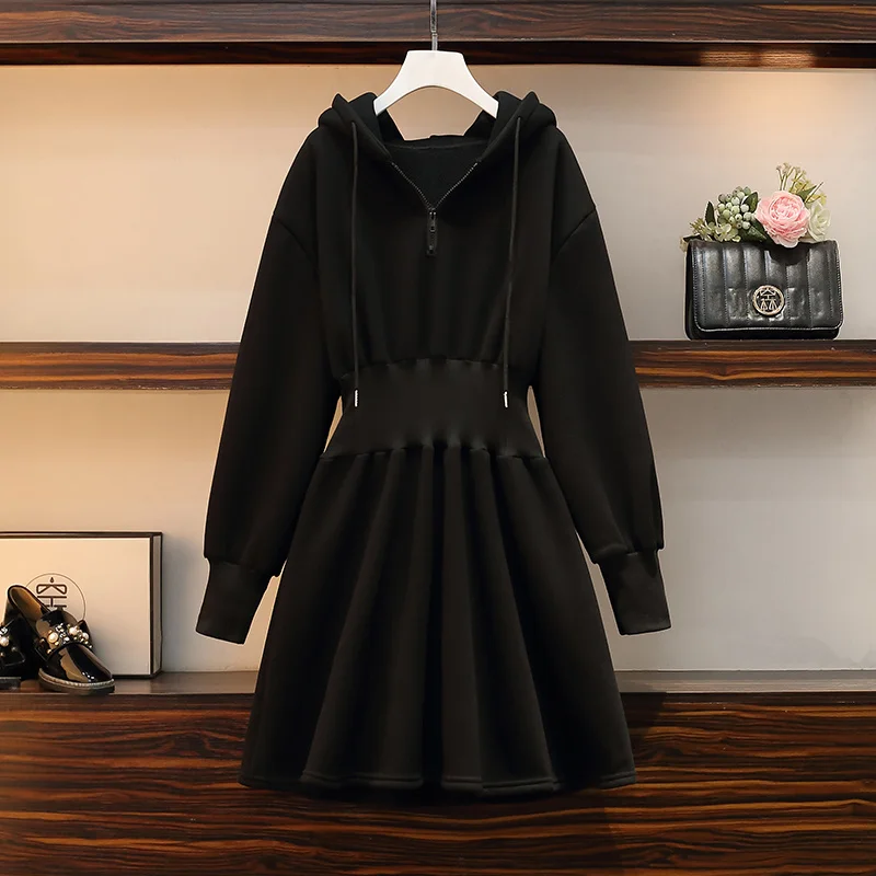 

Женские сексуальные платья с длинным рукавом и капюшоном для вечеринки, осенне-зимние свитшоты с завязками спереди, повседневные платья с д...